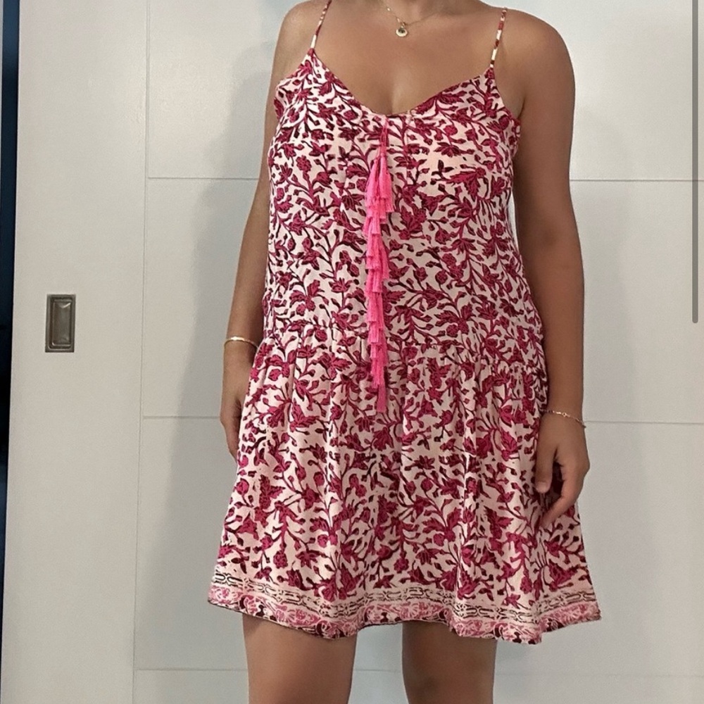 Natalie Martin Pink and White Floral Mini Dress